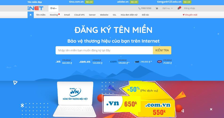 Nhà cung cấp hosting Việt Nam Inet
