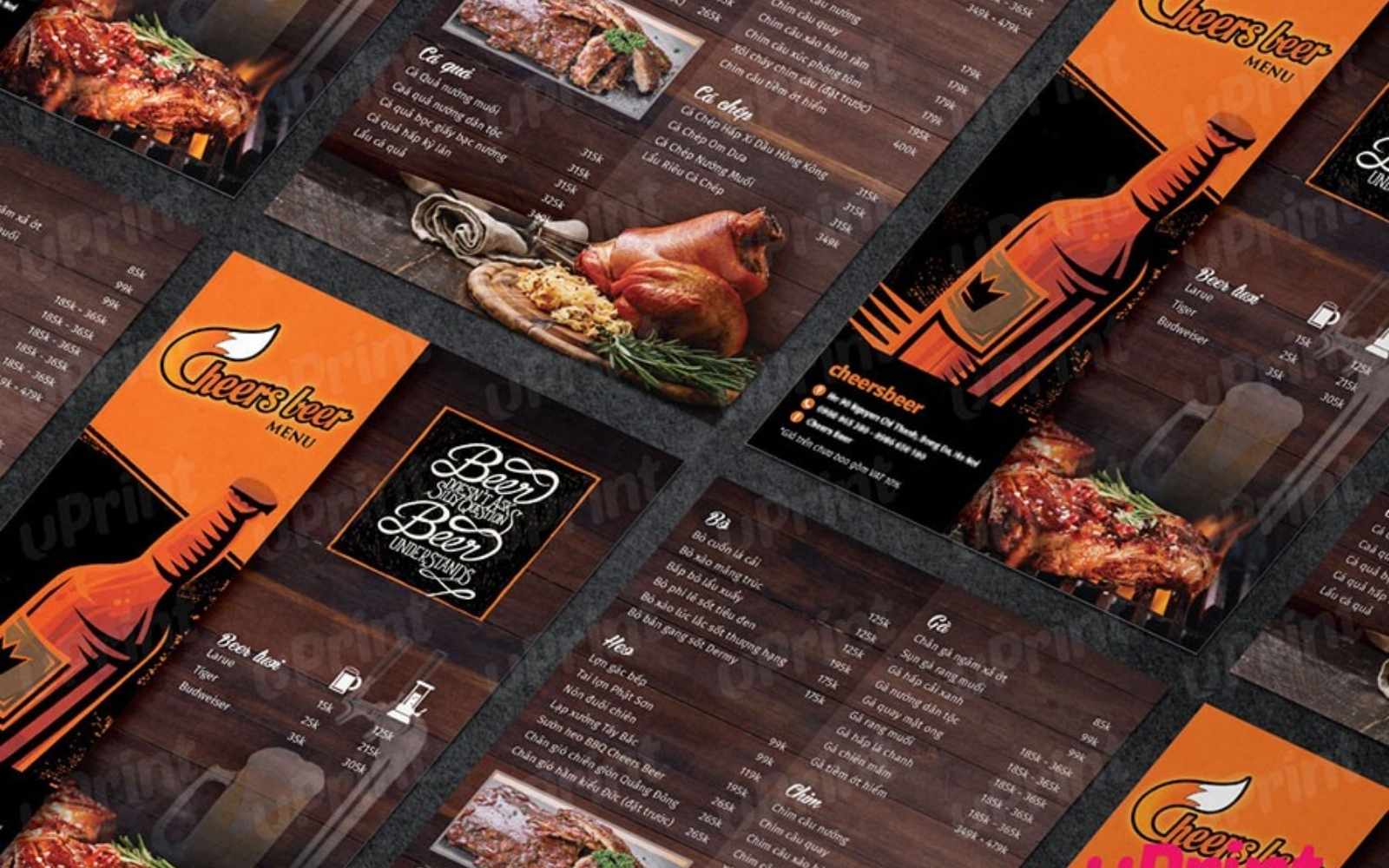 Thiết kế miễn phí và in menu chuyên nghiệp