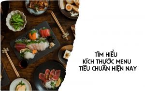 kích thước menu tiêu chuẩn