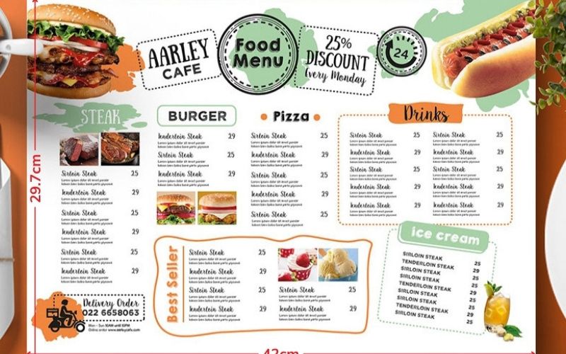 menu ngang